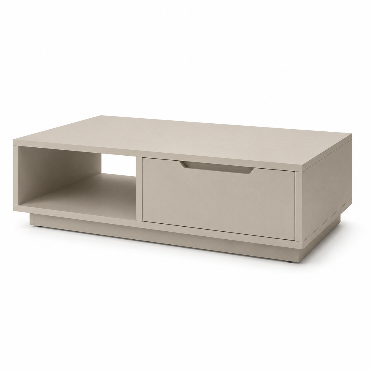 Moderner Couchtisch Sandbeige mit Schublade 100x55x40 cm