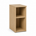 Schmaler Beistelltisch Eiche Hell mit Ablagefach 40x30x55 cm