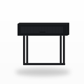 Konsolentisch Schwarz mit geriffelter Front 110x35x78 cm