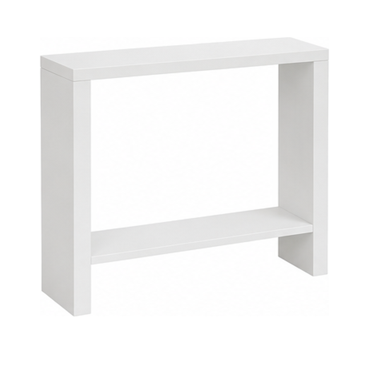 Wandnaher Konsolentisch Weiß mit Ablage 90x25x75 cm