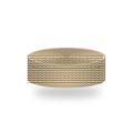 Geflochtener Pouf Naturbeige aus Baumwollmix 55x55x35 cm