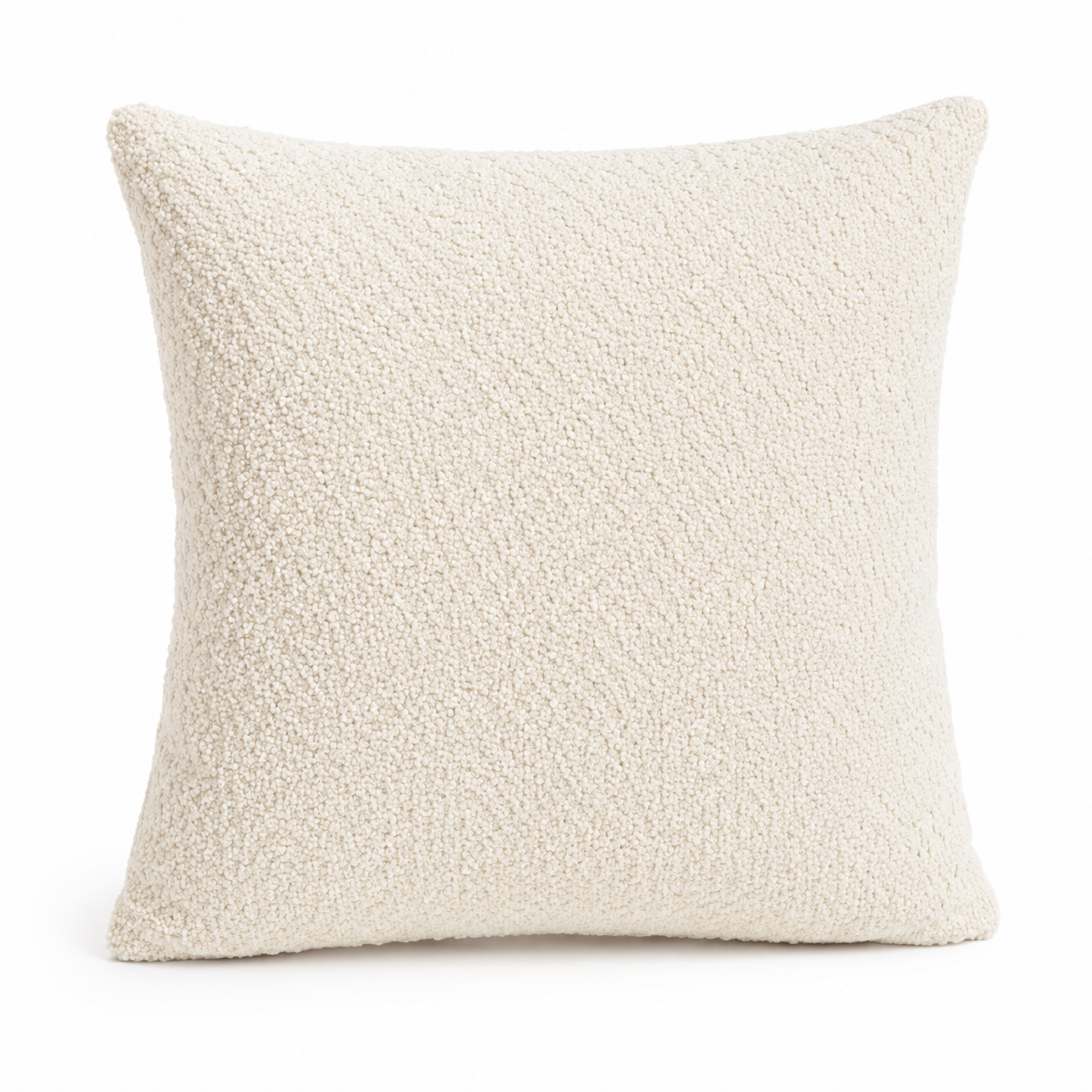 Dekokissen Cremeweiß mit Bouclé-Struktur 50x50 cm